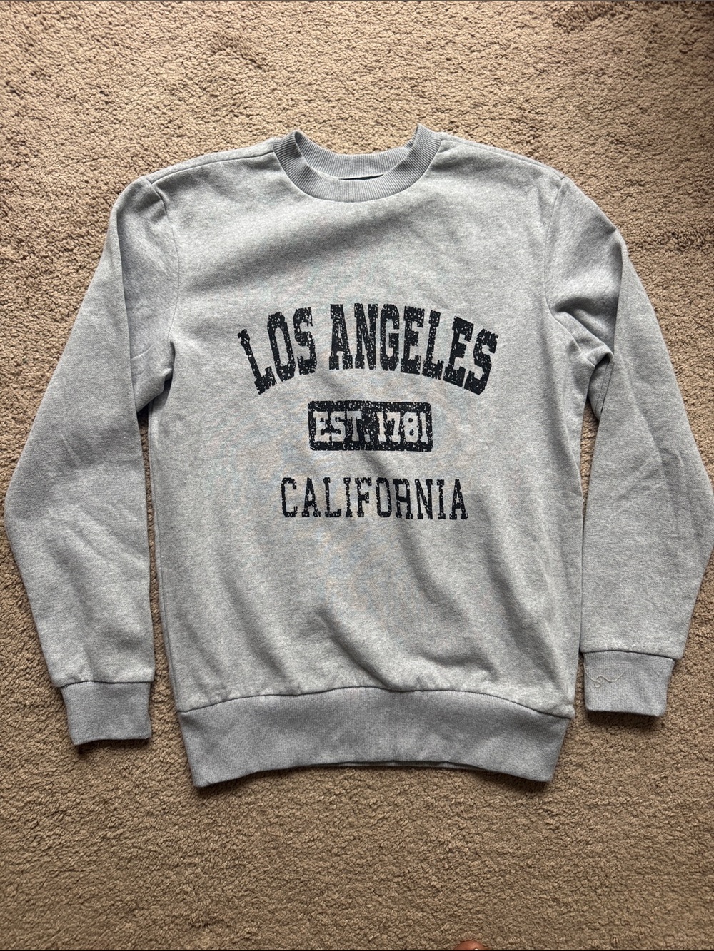 Light Gray 'Los Angeles California' Crewneck Sweatshirt